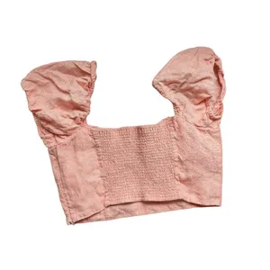 Aritzia Wilfred wander organic linen crop blouse Medium thumbnail 6