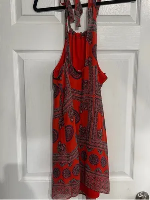 Lulus social philosophy paisley print halter dress thumbnail 6