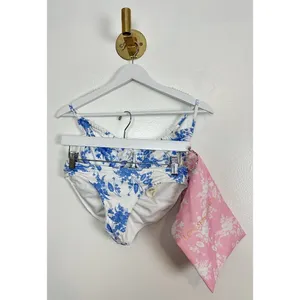LOVESHACKFANCY Swim Massimo Bikini Set in Cobalt Pop Size Small thumbnail 4
