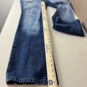 Womens Low Rise Flared Bootcut Jeans Blue Denim Y2K Boho Grunge ITLY 38 Coquette thumbnail 9