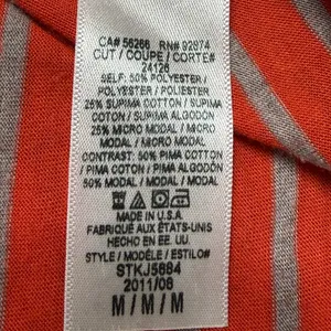 Splendid Vibrant Red and Gray Striped Top thumbnail 4