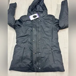 Gerry ladies snow ski black hooded jacket with front zipper pockets. thumbnail 6