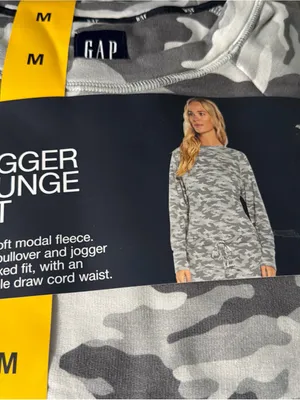 GAP Women's Size M Super Soft Modal Fleece Jogger Lounge Set. Multicolor. NWT thumbnail 5