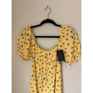 NWT‎ FAITHFULL THE BRAND Bette Floral Midi Dress in Yellow Size M (US 6) $189 thumbnail 6