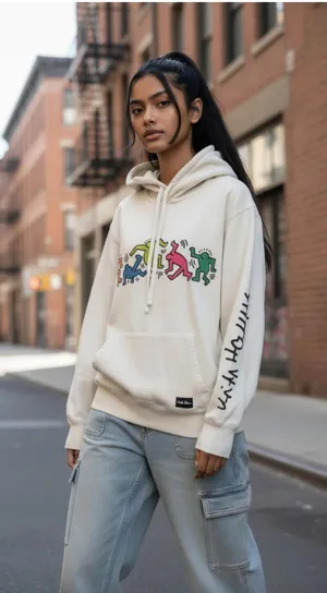 Kith x Keith Haring Collaboration Hoodie Size M Streetwear thumbnail 1