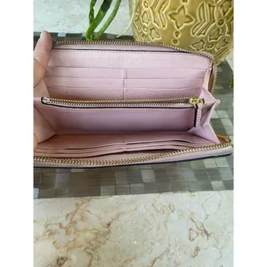 Tory Burch McGraw baby pink long zip wallet thumbnail 3