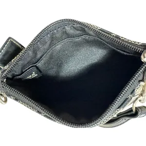 Vintage Y2K COACH Signature Logo Canvas Leather Mini Wristlet Wallet Clutch thumbnail 5