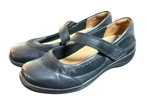 Ziera Jet Mary Jane Shoes Women 39 Black Leather Super Support Comfort Flats thumbnail 1