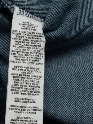 Avec Les Filles - Collared Button-Front Mini Denim‎ Dress thumbnail 11