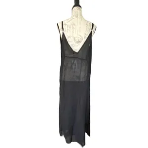 Ekouaer Black Sheer Maxi Swimsuit Cover Up Size Medium NEW thumbnail 2