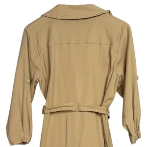 Area Stars Chic Belted Waist Midi Shirt Dress 3/4 Sleeves Button Down L Tan thumbnail 8