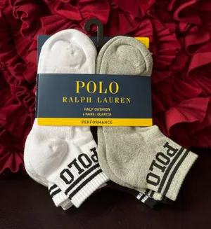 Polo by Ralph Lauren Cushioned White one size performance Athletic Socks unisex thumbnail 1