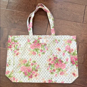 NWOT Sézane x Andion Floral Boho Hippie Garden Cottage Cotton Market Tote Bag thumbnail 1