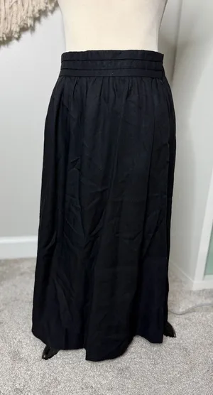 Women's Vintage 90s Whimsigothic Witchcore Witchy Long Black Maxi Skirt M thumbnail 1