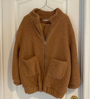 Brown Teddy Jacket Size M thumbnail 1