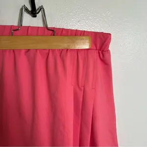 Women's Size XL Pleated Athletic Skort Skirt Shorts Bright Pink Pull On Elastic thumbnail 3