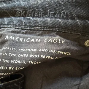 American Eagle Skater Jean Black‎ Distressed Baggy Wide Leg Grunge Size 8 Short thumbnail 10