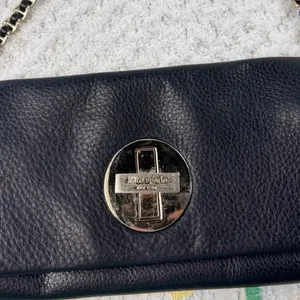 Kate Spade Black‎ Leather Turn Lock Chain Shoulder Bag Purse NEW YORK thumbnail 4