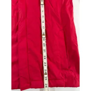 Columbia Girls Red Hooded Rain Jacket Size L 14/16 Mesh Lined RB2118 thumbnail 5