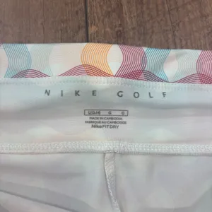 NIKE GOLF Multicolor Swirly Print Pull on Stretch Golf Pants Capri FitDry Large thumbnail 3