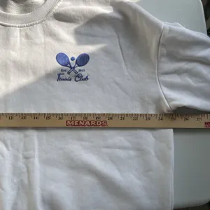 Wilo The Label 'Melbourne Tennis Club' Crewneck Sweatshirt White Blue Size Med. thumbnail 10