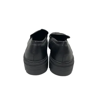 Truffle Collection Womens Black Leather Slip On Platform Penny Loafer Shoes 10.5 thumbnail 3