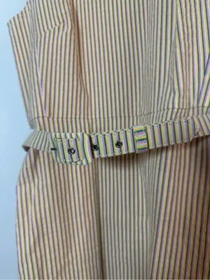 J. crew Belted dress in stretch seersucker thumbnail 3