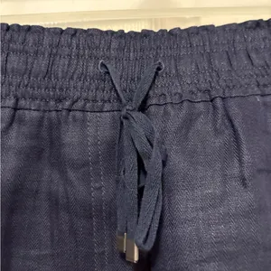 *J. Crew Women's Navy 100% Linen Size Small Summer Shorts thumbnail 5