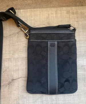 Coach Signature Black Jacquard Crossbody Swingpack Bag thumbnail 1