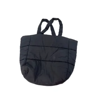 Primark Black Quilted Tote Bag With Snap Closure & Inner Pockets 10t thumbnail 2