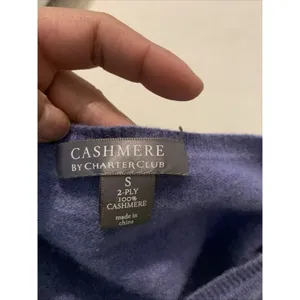 Cashmere by Charter Club Purple 100% Cashmere Long Sleeve Top Women's Size S thumbnail 3