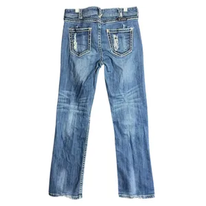 Cowgirl Tuff Womens Size 31x33 Glamor Bootcut Jeans Blue Denim Stretch Western thumbnail 3