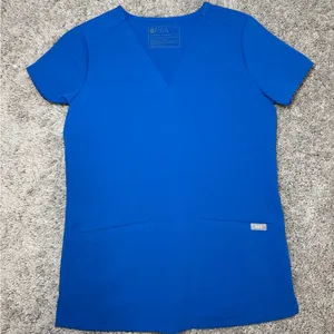 Figs‎ Women's Casma Three-Pocket Royal Blue Scrub Top thumbnail 1