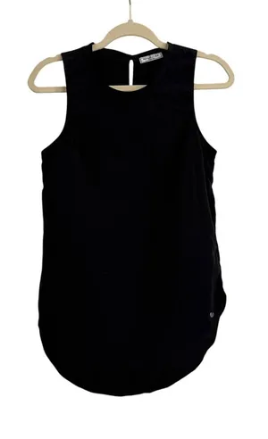 Abercrombie & Fitch Essentials Black Sleeveless Tank Top Size Women's XS thumbnail 1