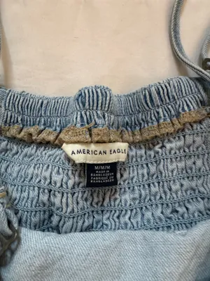American Eagle Denim Bubble Tube Top thumbnail 5