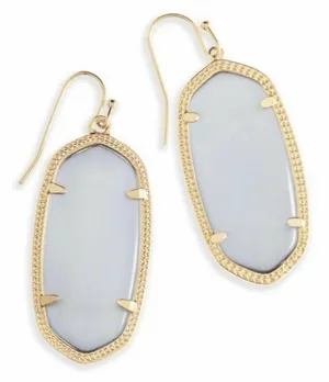 Kendra Scott Elle Slate Cat’s Eye Drop Earrings in Gold Frame thumbnail 1