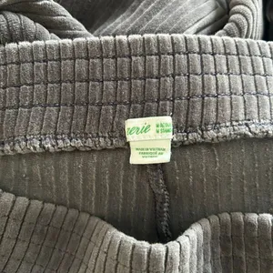 Aerie Ribbed Velour Flare Pants Gray Size M | Cozy Lounge Athleisure thumbnail 3