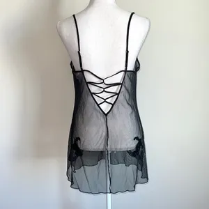 Victoria’s Secret Rhinestone Goth Fishnet Slip thumbnail 3