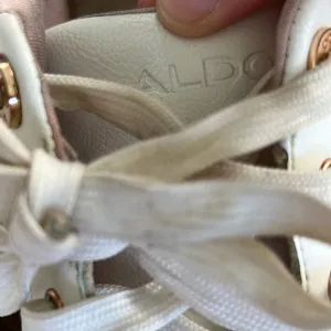 Aldo White and Pink Heart Embellished Sneakers thumbnail 7