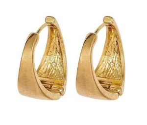 NWT Universal Thread Fashion Graduated Hoop Huggie Earrings Gold Yellow 1" thumbnail 1