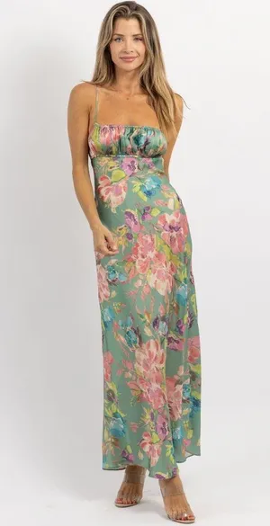 L’ABEYE Boutique Lorie Valley Satin Maxi Dress thumbnail 2