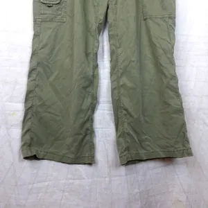 American Eagle Cargo Pants Womens 12 Green High Rise Wide Leg Stretch Utility thumbnail 5