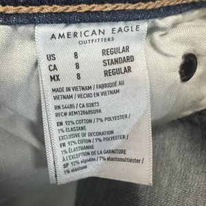 American Eagle Super Hi-Rise Flare Jeans Womens Size 8R Dark Wash Stretch Boot thumbnail 7