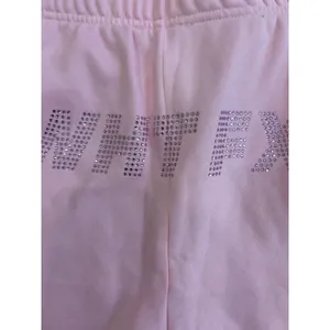 White Fox Boutique Always Shining Lounge Sweat Shorts Rhinestone Posh Pink XL thumbnail 9