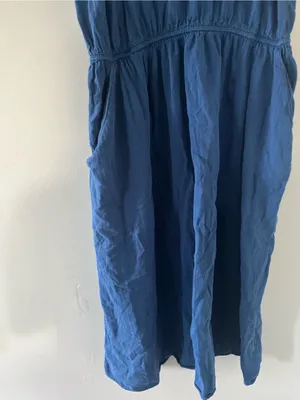 Universal Thread Blue Cotton Sleeveless Midi Dress XXL Coastal Beach Travel thumbnail 3