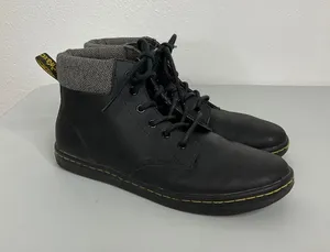 Dr. Martens Maelly Black Leather Herringbone Collar Boots Womens 9‎ US L JY004 thumbnail 1