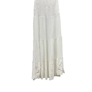 Becca by Rebecca Virtue Ponza Smocked One Shoulder Cover-up In White size L NWT thumbnail 5