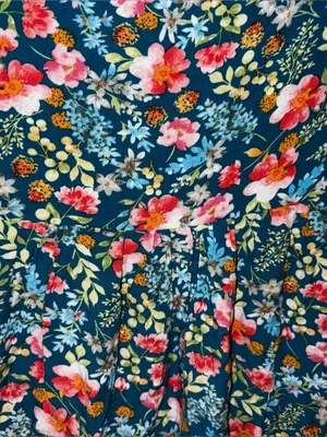 Natural Life Floral Rebecca Tiered Midi Dress Blue Floral Size M thumbnail 6