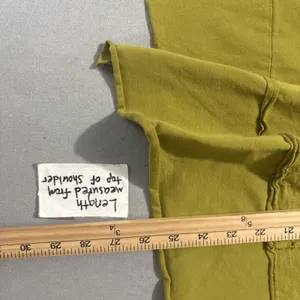 Habitat Knit Cardigan Size XL Chartreuse Green Open Front Artsy Lagenlook Boho thumbnail 10