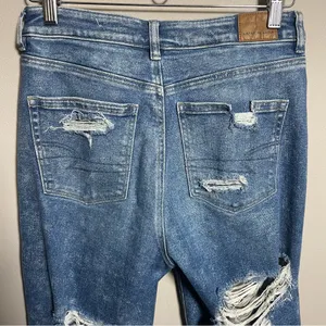 American Eagle Mom Jeans Stretch high rise Distressed thumbnail 6